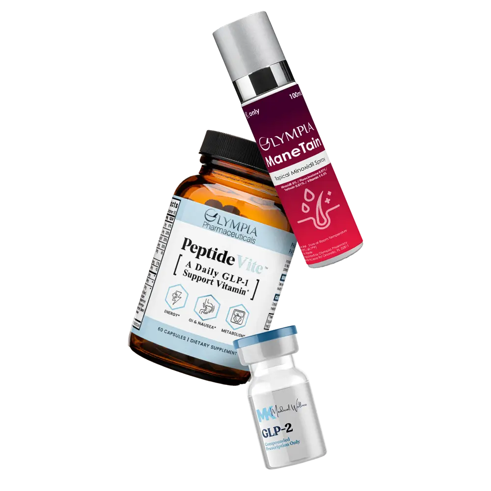 Bundle GLP-2 + B6 - Injectable 20mg/ml  - 60mg (3 ml) Vial / Peptide Vite/ Manetain